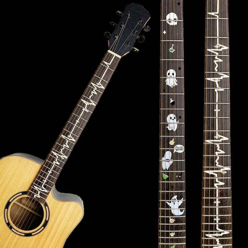 Moda 26 inç Ukulele Bas Sticker Dekorasyon Çapraz Kakma Çıkartması Klavye Çıkartmalar Koruma İnce Etiket Guitarra Aksesuarları