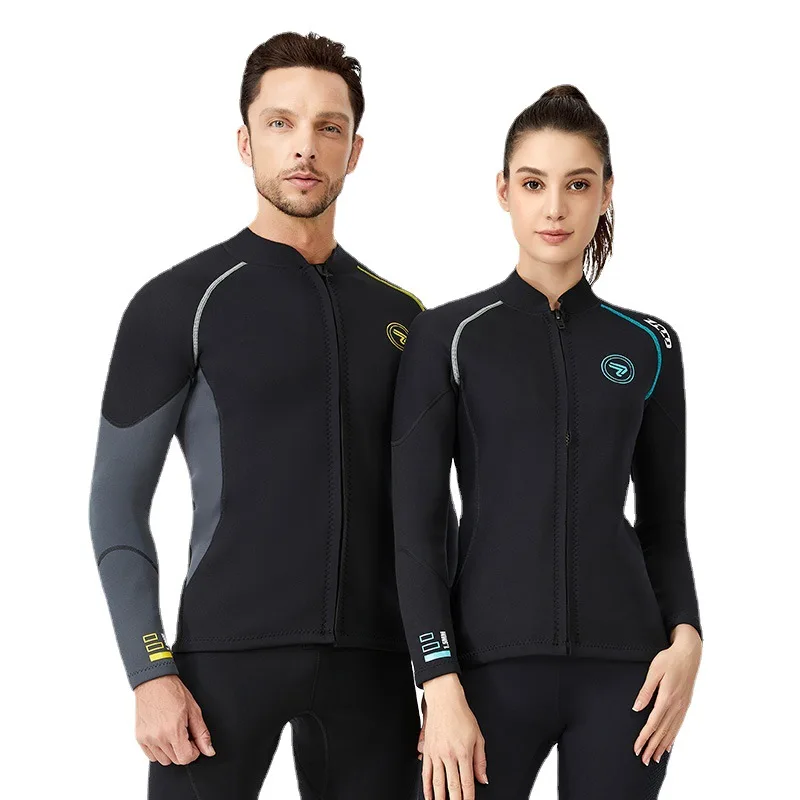 Neopren Wetsuit 1.5 MM Dalış Ceket Uzun Kollu Dalış Ceket Pantolon Sörf Kış Wetsuit Balıkçılık Termal Mayo Takım Elbise