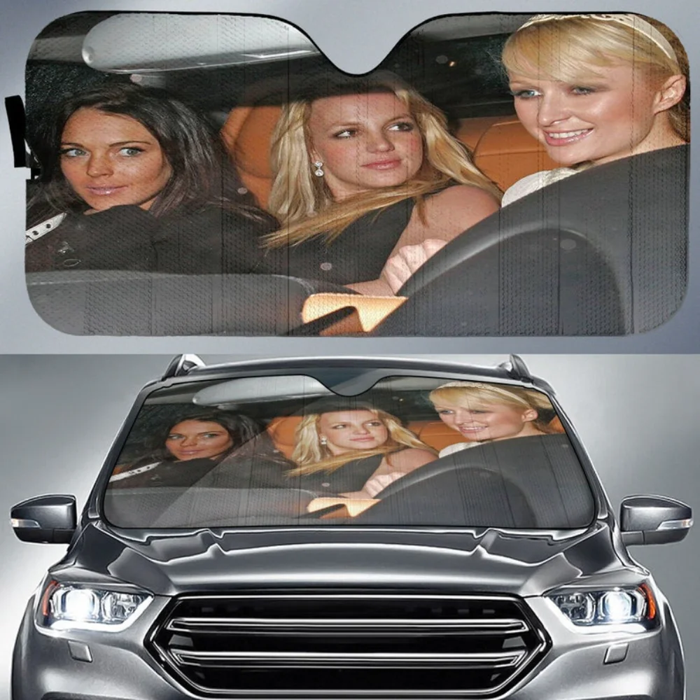 Paris Britney Lindsay ısı Araba Güneş Gölge İkonik Araba Aksesuarları 2000s Araba Güneş Gölge araba güneşliği araç ön camı Güneşlik