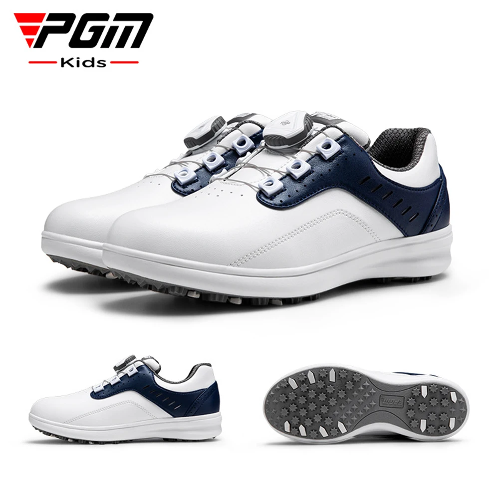PGM Çocuk golf ayakkabıları Su Geçirmez Anti-skid Çocuk Hafif Yumuşak Nefes Sneakers Genç Topuzu Kayış spor ayakkabı XZ251