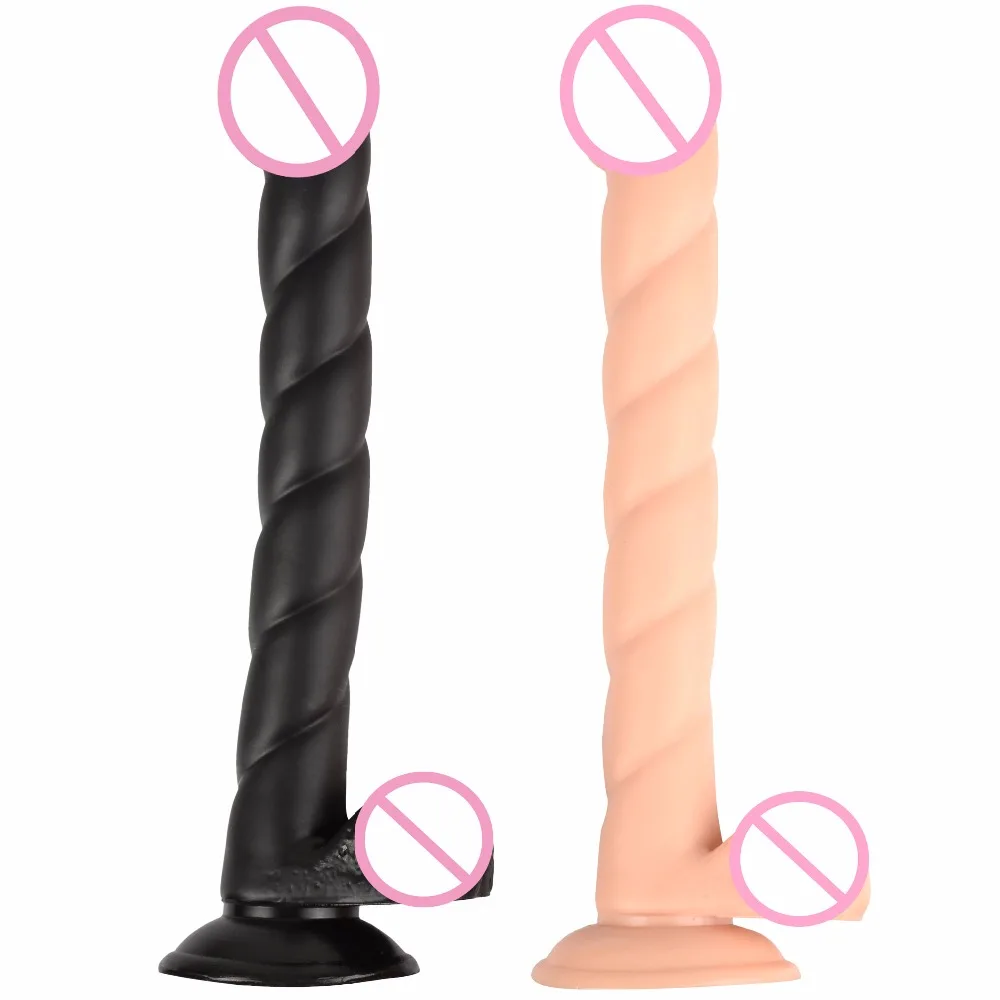Spiral Süper Uzun Yumuşak yapay penis vantuz ile yetişkin seks oyuncakları kadın için gerçekçi yapay penis büyük dick dildos kadınlar için