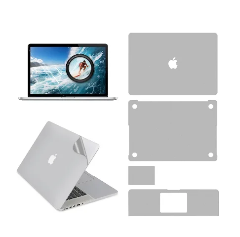 Tam Vücut Cilt için MacBook Pro 15 inç A1398 modeli, Dahil Üst + Alt + Touchpad + Palm Dayanağı Cilt + Ekran Koruyucu