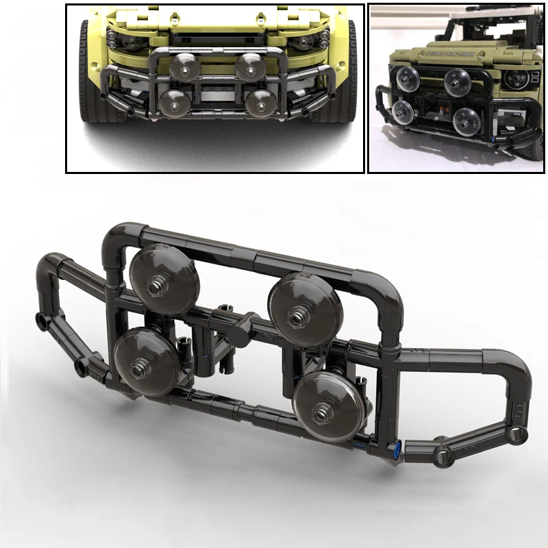 Teknik Boğa Çubuğu Şeffaf 3x3 Bulaşık Tuğla Tampon Land SUV Rover Guardian Off-Road Araç Defender 42110 oyuncak arabalar