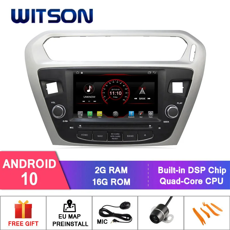WITSON Dört çekirdekli Android 10 araba dvd oynatıcı CİTROEN ELYSEE / PEUGEOT 301 2G RAM Bellek Ayna Bağlantı Android Cep Telefonu + iPhone