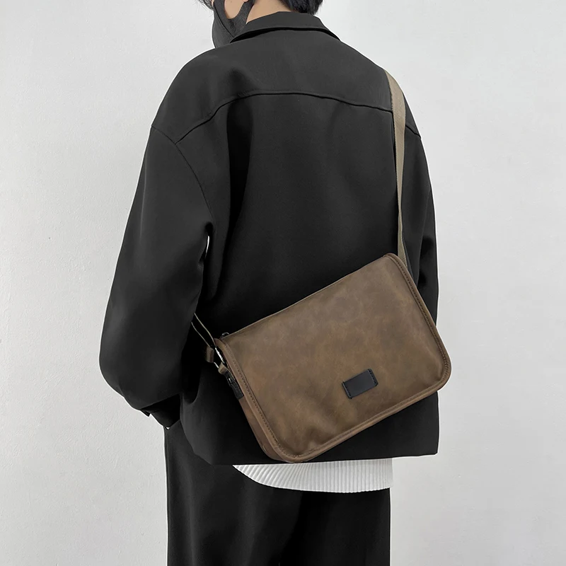 Xiao.P Stüdyo Crossbody Çanta erkek Moda Marka Rahat Deri Çanta erkek omuzdan askili çanta Banliyö Sırt Çantası Hediye