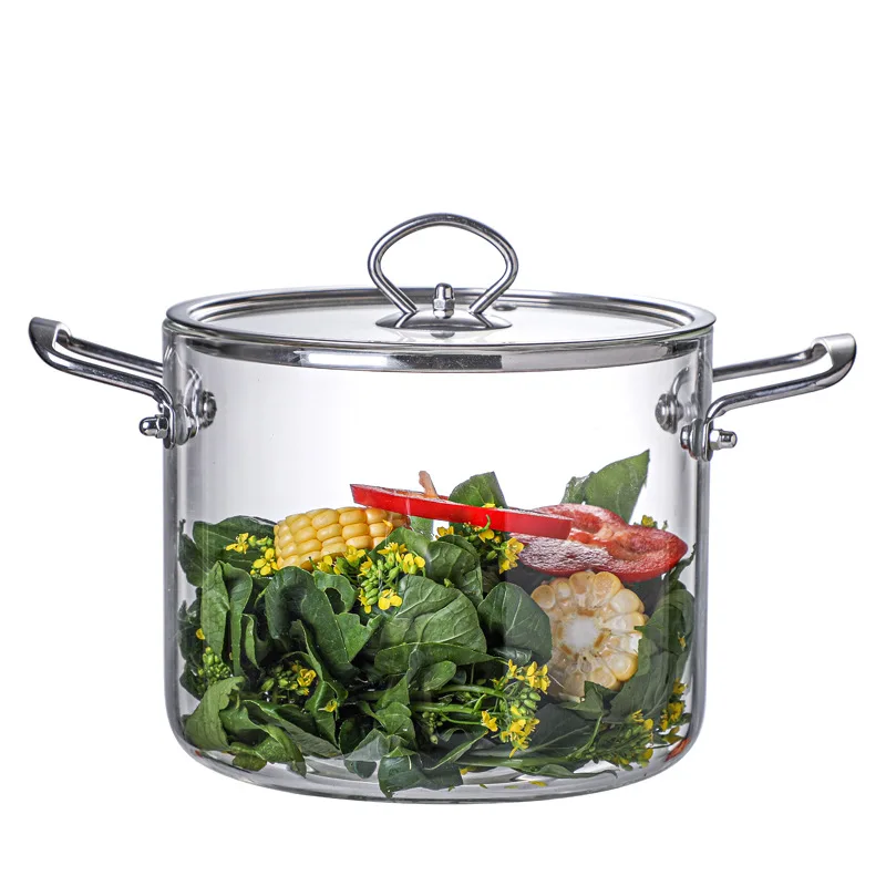 Yaratıcı Cam Pot Tek Pişirme Anlık Erişte çorba tenceresi Ev Mutfak Sebze salata kasesi tencere