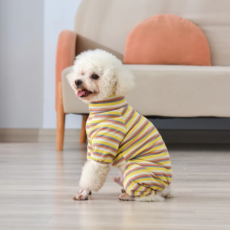 Yeni Köpek Giysileri Yaz Ferahlatıcı İnce Anti Saç Rahat Kazak Elastik Örme Dört Bacaklı Köpek Giysileri Evcil Hayvan Giyim
