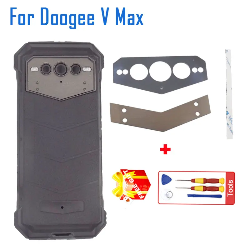 Yeni Orijinal DOOGEE V Max Pil Kapağı+Arka kamera flaşı Lens + Arka Kamera Alüminyum Dekorasyon Parçası DOOGEE V Max Cep Telefonu