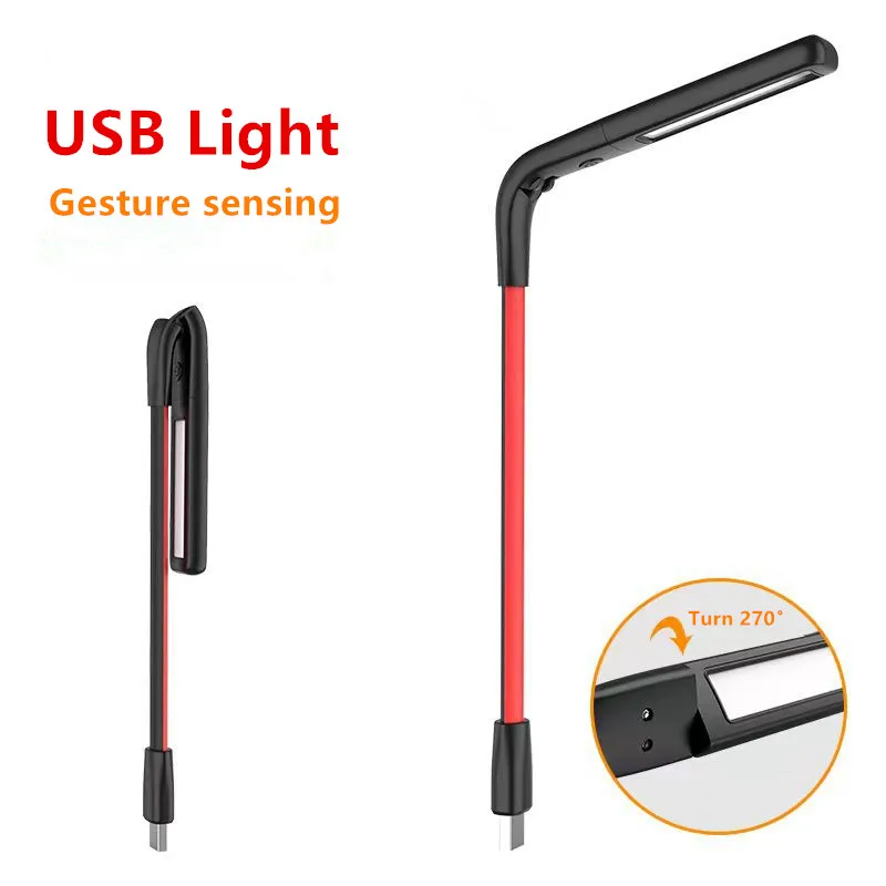 Yeni USB 5V taşınabilir LED Okuma Lambası Mini kitap ışıkları lamba koruma Görme Dizüstü Hareket Algılama USB dönebilen Gece Lambası
