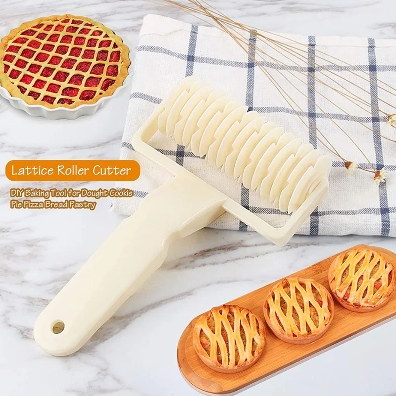 Yeniden kullanılabilir Plastik Hamur Kafes Rulo Kesici Çekme Net Tekerlek Bıçak Pişirme Aksesuarları Pizza Pasta Kesici Pasta Zanaat Yapma Aracı