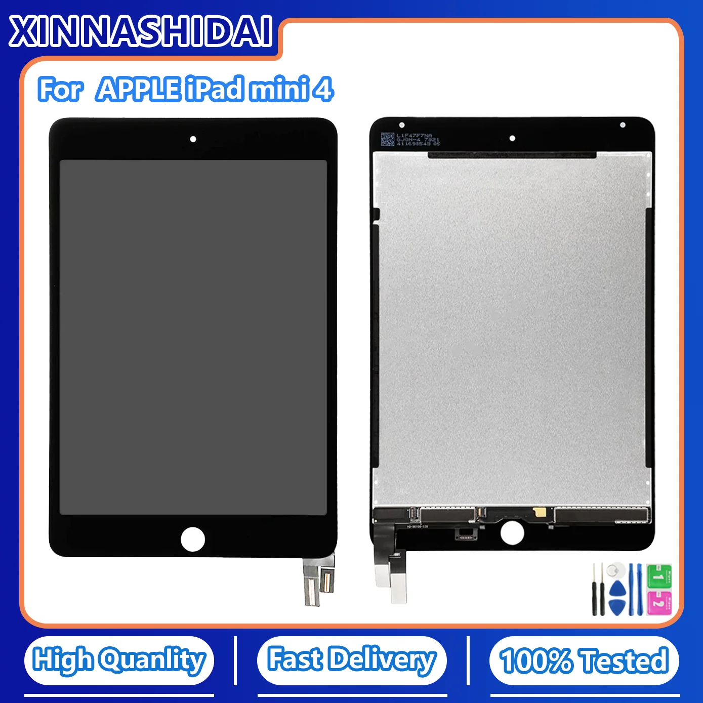 YENİ LCD AAA + iPad mini 4 Için Mini4 A1538 A1550 LCD Ekran Dokunmatik Ekran Digitizer Paneli Meclisi Yedek parça ücretsiz kargo