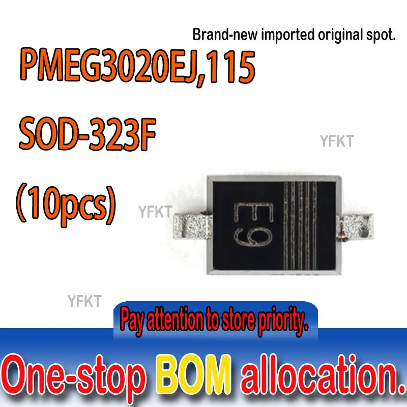 Yepyeni orijinal nokta PMEG3020EJ, 115 SOD - 323F 30 V 2A düşük VF schottky doğrultucu ultra düşük VF MEGA Schottky bariyer 10 adet