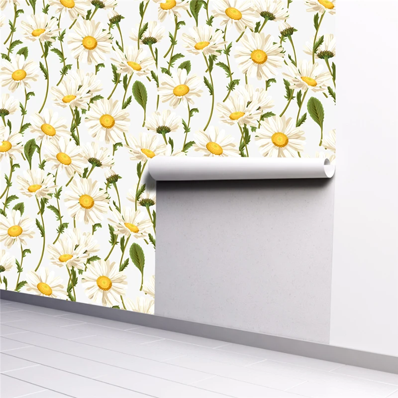 Yeşil Bitki Çiçek Kendinden yapışkanlı Duvar Kağıdı Dıy Çevre Koruma Duvar Sticker Oturma Odası PVC duvar çıkartmaları