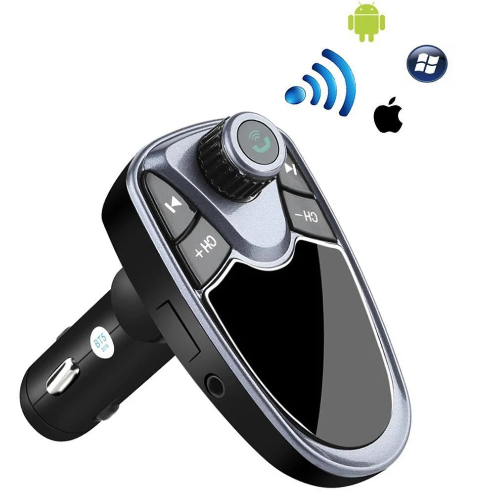 Yüksek Kalite Sıcak Satış Marka Yeni MP3 Çalar FM Verici Adaptörü Siyah Bluetooth Araç MP3 Çalar Mikrofon Yeni