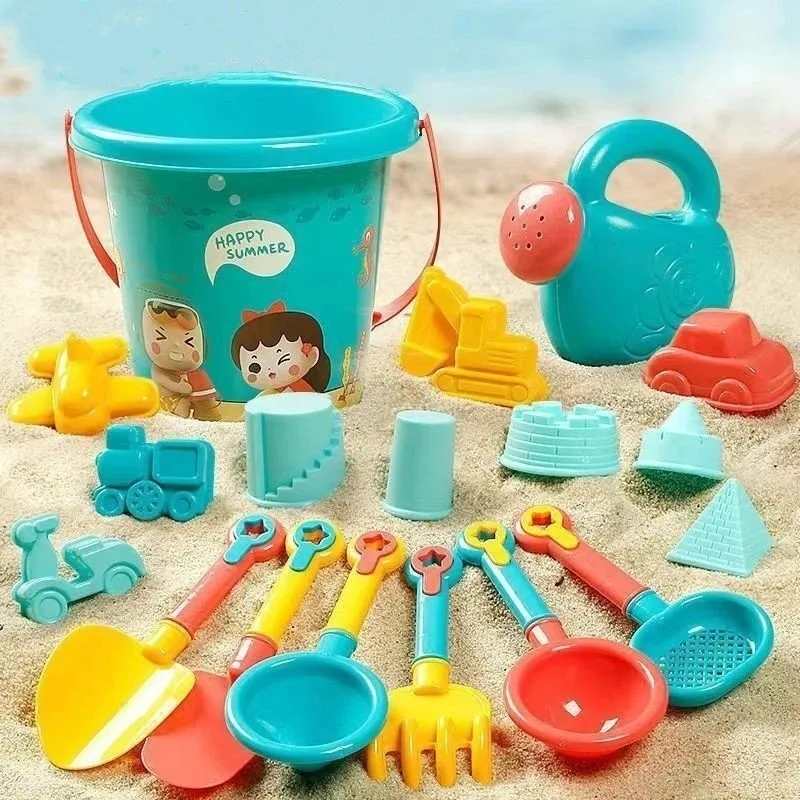 Çocuk plaj oyuncakları DIY Yaz Plaj Sandbox Su Aracı Set Yaz Plaj Tatil Kum Kovası Plaj Kürek Toddlers için Oyun