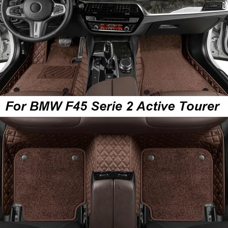 Özel Lüks Paspaslar BMW F45 Serie 2 Aktif Tourer Kırışıklık YOK araba paspasları Aksesuarları İç Yedek Parçalar Tam Set