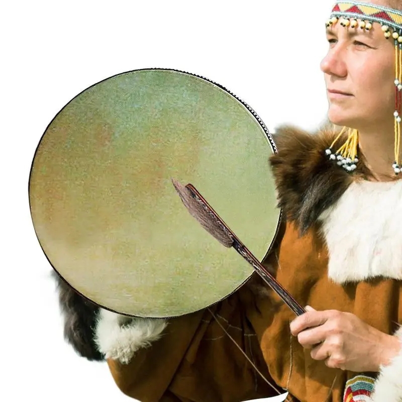 Şaman bateri seti Ses Çerçeve Davul Çırpıcı Sembolü Sibirya Davul Ruhu müzik enstrümanı Meditasyon Manevi Yoga