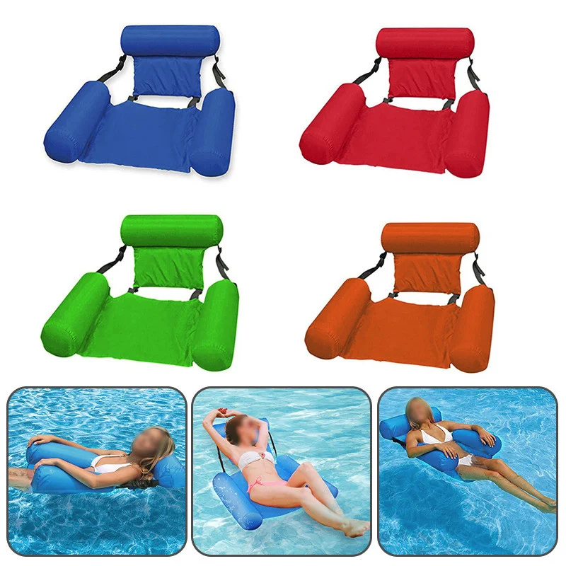 Şişme Katlanabilir Yüzen Satır Arkalığı Hava Minder Yatak Plaj Yüzme Havuzu Yastık Katlanabilir şişme havalı yatak Sandalye